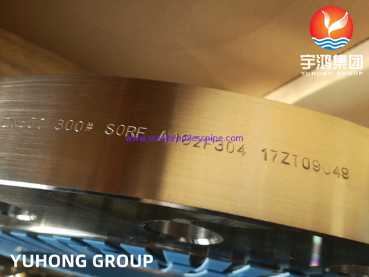 ASTM A182 F304 F304L หน้าแปลนเหล็กหลอม FF / RF และ RT Face Type