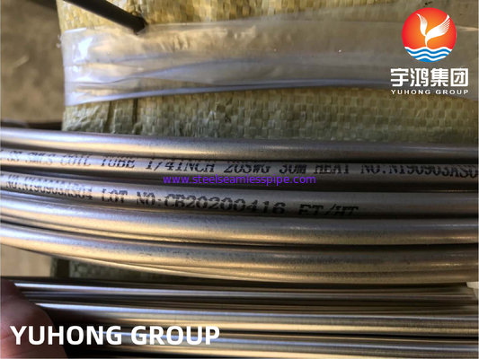 ASTM A269 TP316L ท่อสอยสอยสอยจากสแตนเลสสําหรับเครื่องแลกเปลี่ยนความร้อน