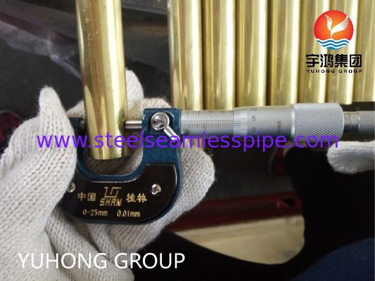 ท่อทองแดงผสม ASTM B111 C44300 แบบไร้รอยต่อสำหรับคอนเดนเซอร์และเครื่องแลกเปลี่ยนความร้อน พร้อมความทนทานต่อการกัดกร่อน