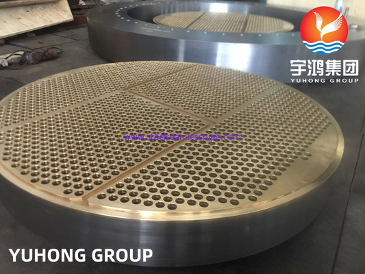 ASTM B171 C46400 / C44300 ทองเหลืองสกัดเหล็ก Tube Sheet Heat Exchanger Tube Plate