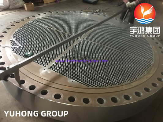 ASTM B171 C46400 / C44300 ทองเหลืองสกัดเหล็ก Tube Sheet Heat Exchanger Tube Plate