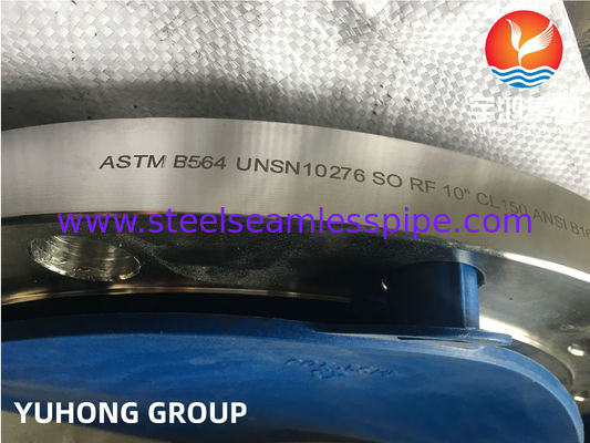 ASTM B564 UNS N10276 / Hastelloy C276 ท่อ Flange สังกะสีไนเคิล Slip On Flange