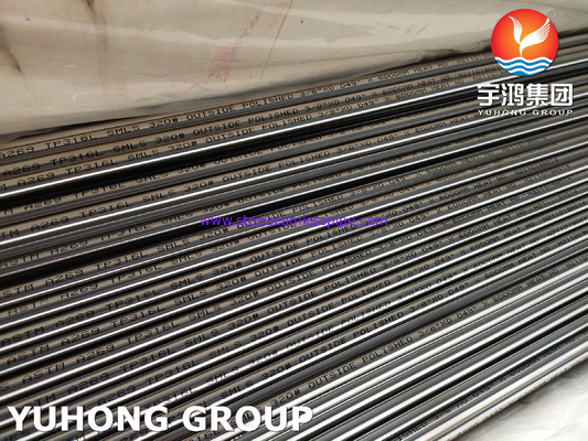 ASTM A269 TP316L สเตนเลสสตีลไม่มีรอยต่อที่มีความแม่นยำในการอบอ่อน 320 ขัดเงา