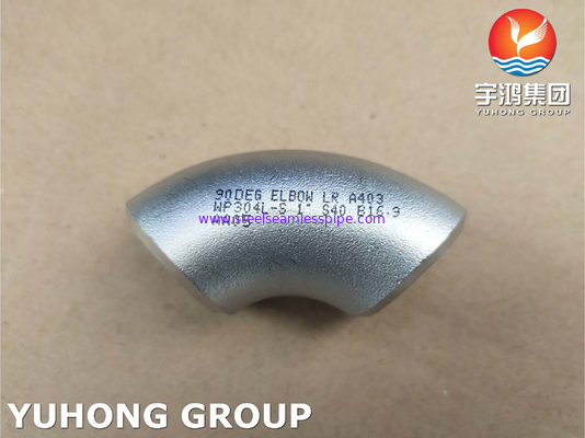 ASTM A403 WP304L เอลโค้ทสแตนเลส Buttweld Fitting ASME B 16.9