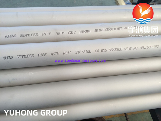 ASTM A312 TP316L ท่อสแตนเลสสําหรับการใช้งานทางทะเล