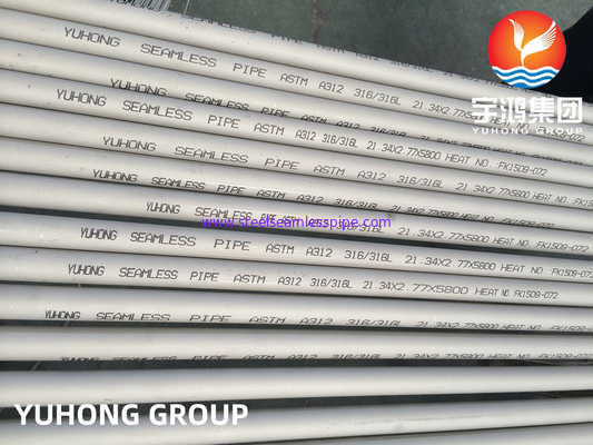 ASTM A312 TP316L ท่อสแตนเลสสําหรับการใช้งานทางทะเล