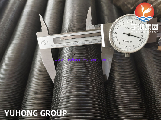 ท่อปีกที่ติดตั้ง ท่อเหล็กคาร์บอน ASTM A179 กับปีกอลูมิเนียม 1060 สําหรับเครื่องแลกเปลี่ยนความร้อน