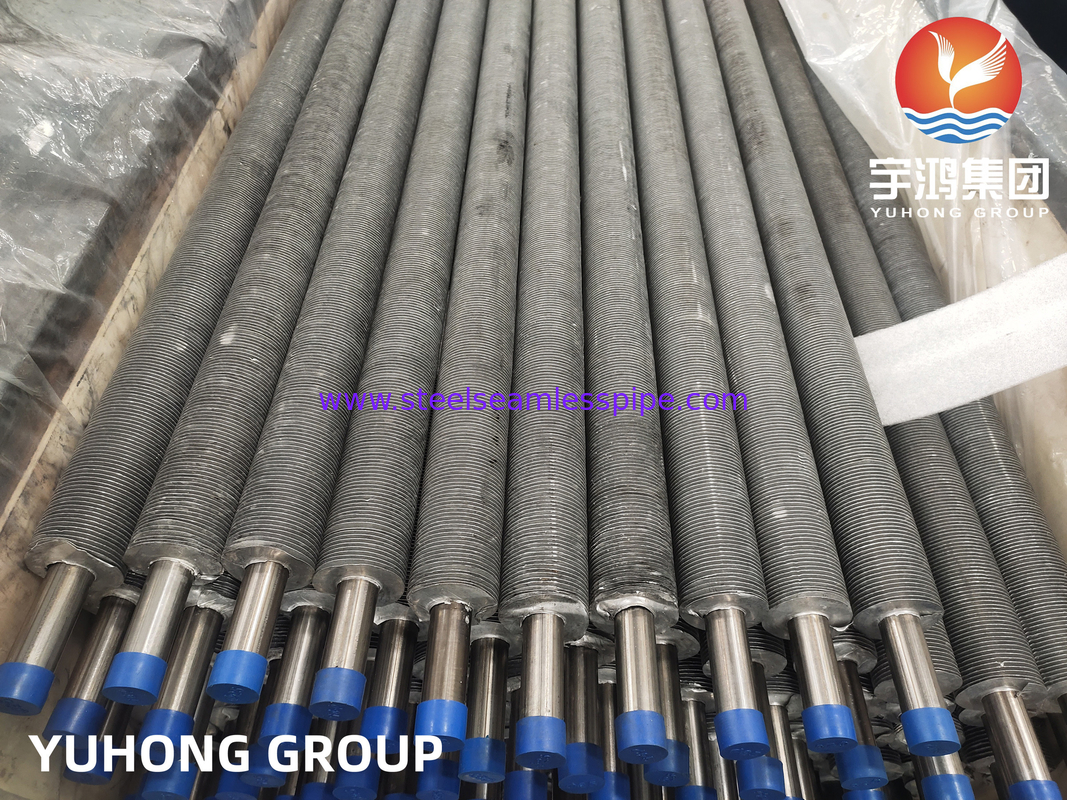ASME SA249 TP304 ท่อปีกขัดจากเหล็กไร้ขัดสําหรับเครื่องแลกเปลี่ยนความร้อนเครื่องเย็นอากาศ