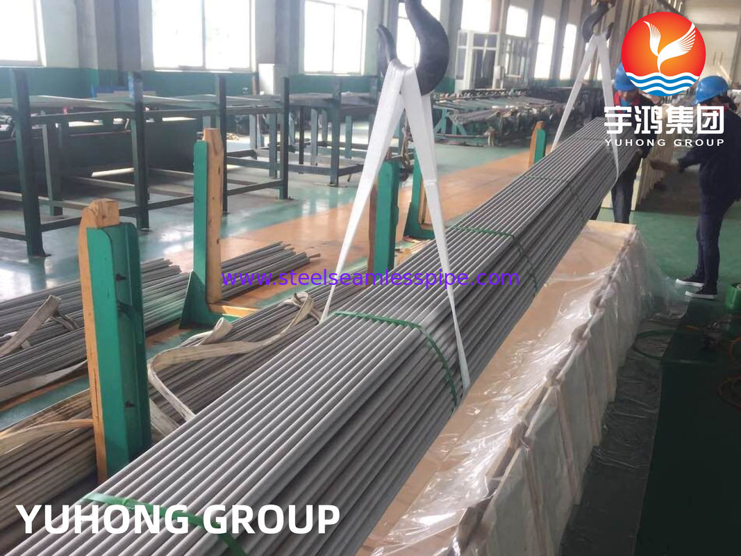 ท่อไร้รอยเหล็กไร้ขัด ASTM A 213 TP304/304L, TP316L, TP310S, TP316Ti, TP321/321H, TP347, TP317 ความแข็งแรงสูงสําหรับการใช้งานในหม้อทําความร้อนแลกเปลี่ยนความร้อน