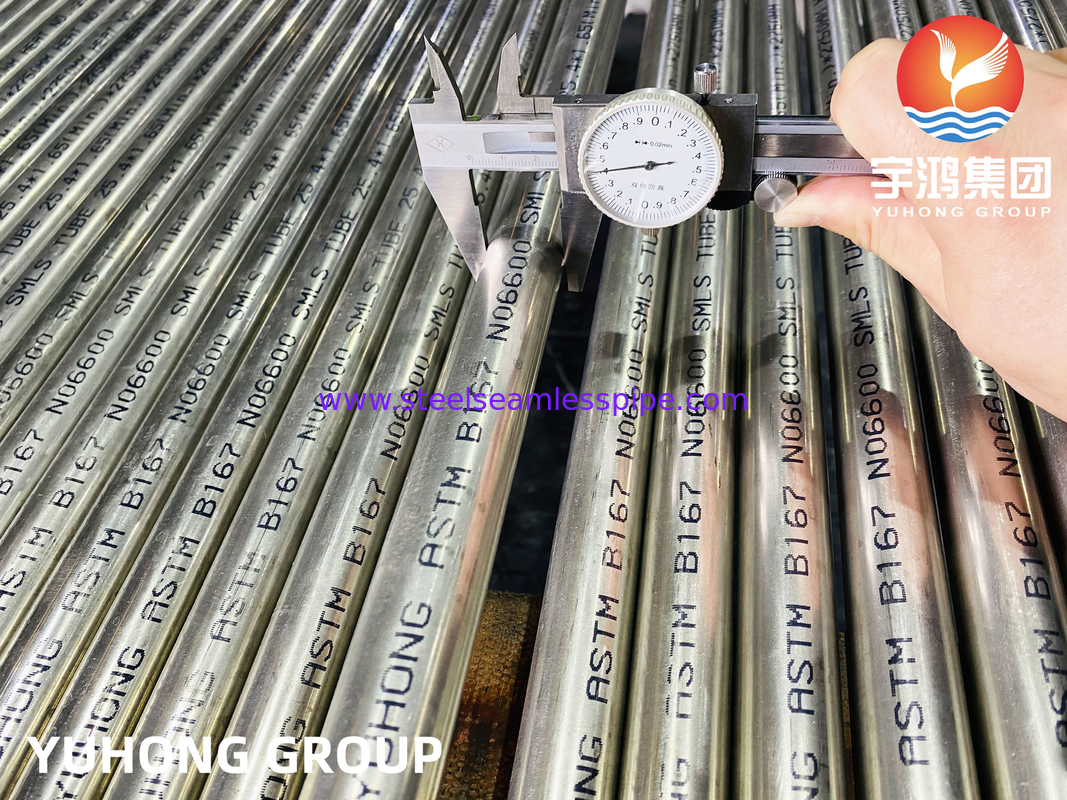 ระบบปฏิกิริยานิวเคลียร์ Tube Used ASTM B167 Inconel 600 / UNS N06600 แบบไม่มีสาย