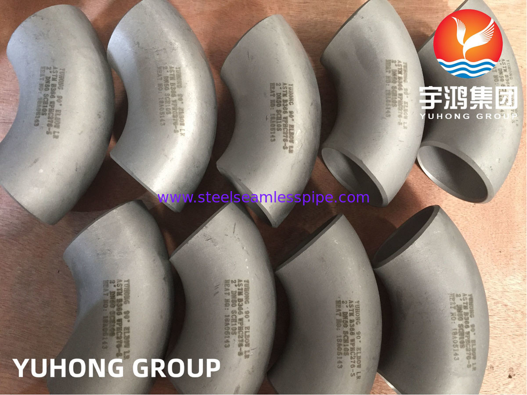 Hastelloy C276 อุปกรณ์ท่อ ASTM B366 UNS N10276 / DIN 2.4819 90 องศา ข้อศอก
