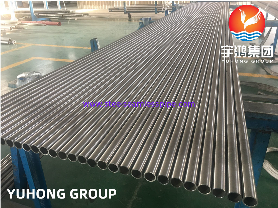 ท่อไร้รอยเหล็กเหล็กไนเคิล ASTM B 163 ASM B 423 Incoloy 825 N088252.4858 การใช้งานเครื่องแลกเปลี่ยนความร้อน