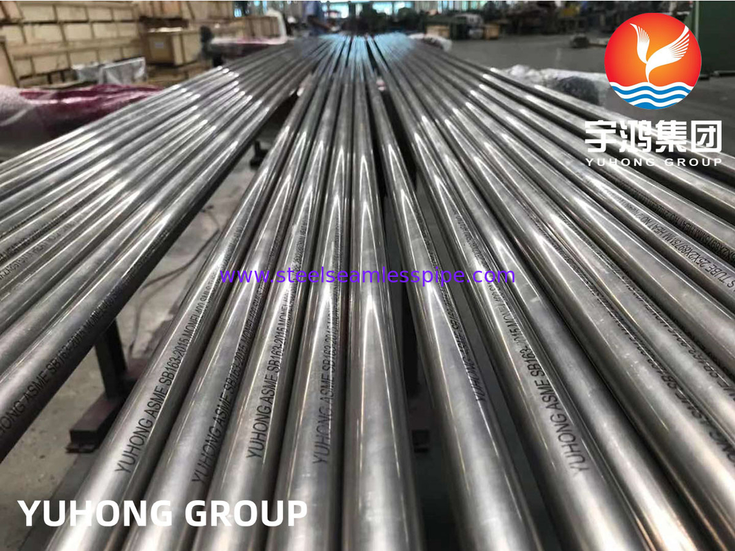 ท่อโลหะผสมนิกเกิลแลกเปลี่ยนความร้อนความแม่นยำสูง ASME SB163 / SB167 ท่อโลหะผสม Nicckel แบบไม่มีรอยต่อมาตรฐาน