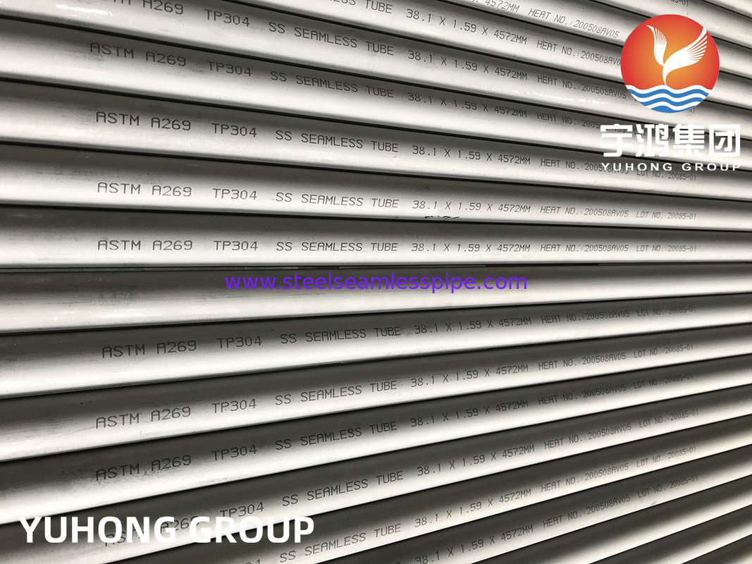 ท่อแลกเปลี่ยนความร้อน, ASTM A269 TP304, 1.4301 ท่อไร้รอยเหล็กดัดสําหรับเครื่องอบอุ่น