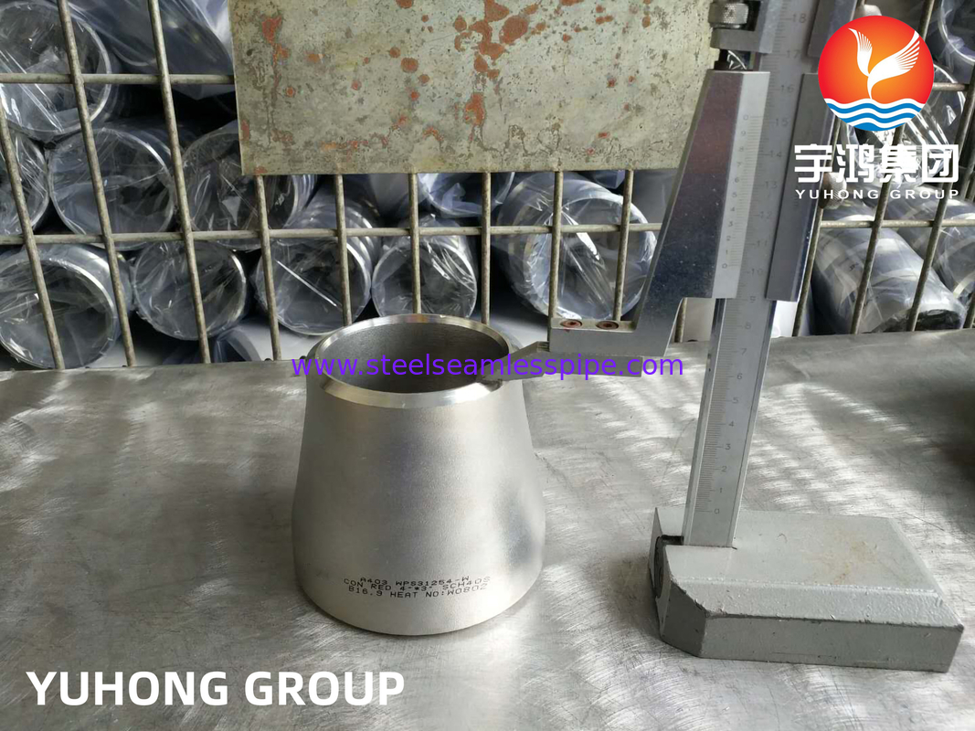 ASTM A403 WPS31254-W (254SMO) กลมเหล็กไร้สแตนเลส Duplex Reducer Butt Weld Fitting B169