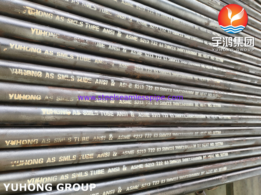 ASME SA213 T22 / ท่อเหล็กไร้ตะเข็บอัลลอย 12Cr2Mo, ใช้สำหรับหม้อไอน้ำและเครื่องทำความร้อนยิ่งยวดในโรงไฟฟ้า