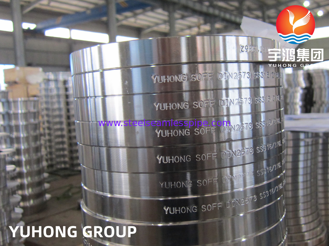 DIN2573, ASTM A182 F316 F316L, สแตนเลสสลิสบนแฟลนเจอร์, หน้าราบ B16.5