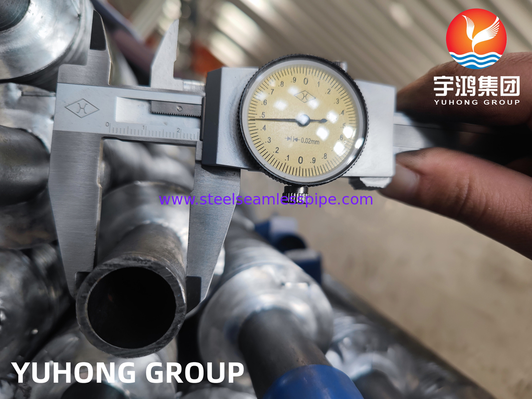 ท่อเหล็กกล้าคาร์บอน ASTM A179 พร้อมครีบ G ฝัง + ครีบ AL 1060 สำหรับเครื่องอุ่นอากาศ