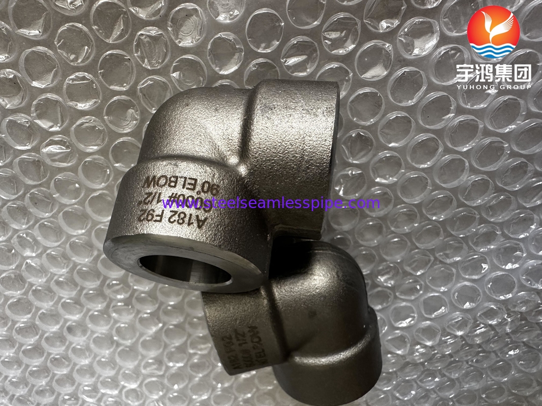 A182 F53 F92 1/2&quot; #3000 90° เอลโค้ท โซคเกตสเวดด์ ASME B16.11 สําหรับโรงไฟฟ้า