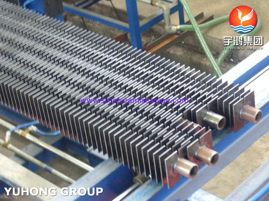 H ประเภท Fin Tube สแตนเลส Square Fined Tube สําหรับ Economizer