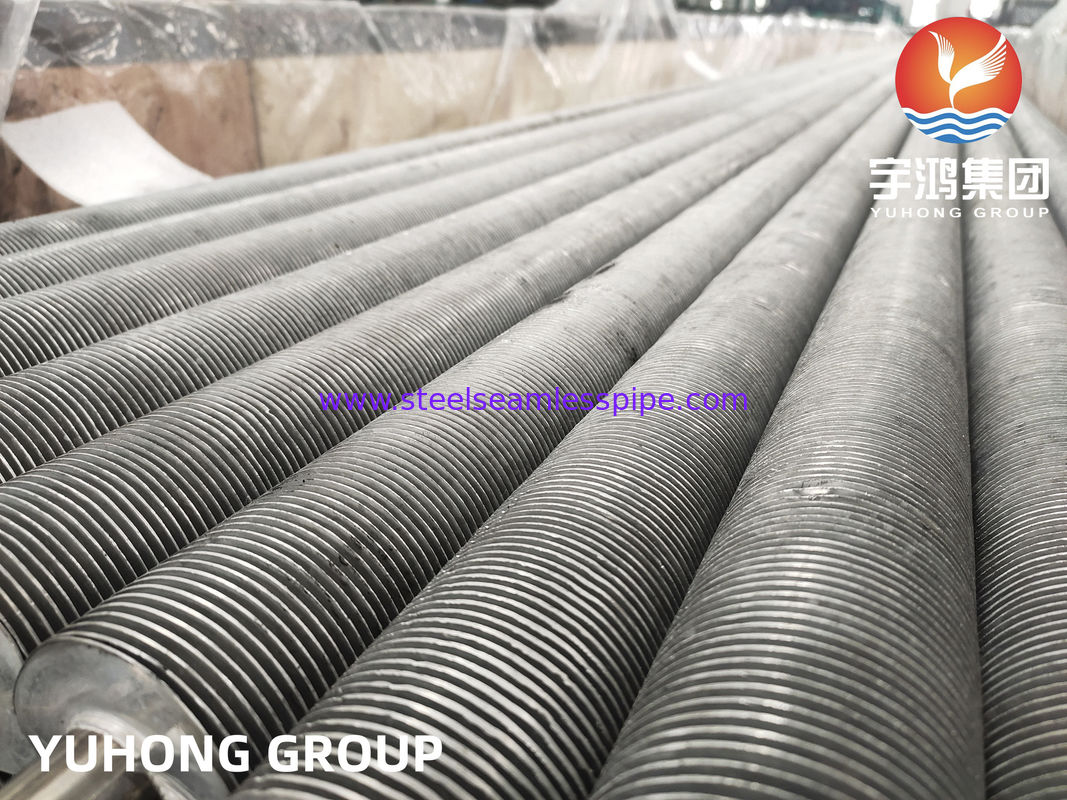 ASME SA249 TP304 อลูมิเนียม Extruded T-Type Fined Tube สําหรับเตาอบแห้ง แลกเปลี่ยนความร้อน รูปทรงกลม