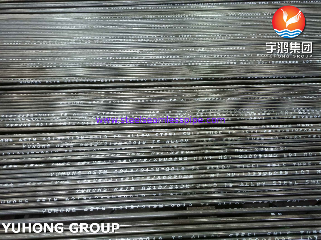 ASTM A213/ASME SA213 GR.T5 หลอดไร้รอยเหล็กสแตนเลส สําหรับเครื่องแลกเปลี่ยนความร้อนและเครื่องปั่น