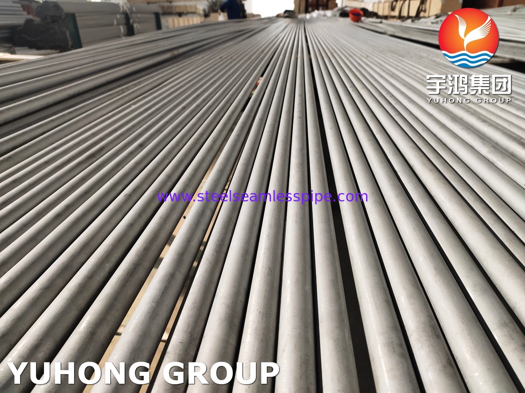 ASME SA789 S32205 19.05x2.11x6100MM ทองเหลืองแบบสองแบบ Tube Seamless Heat Exchanger เครื่องเย็นอากาศ Condenser Evaporator