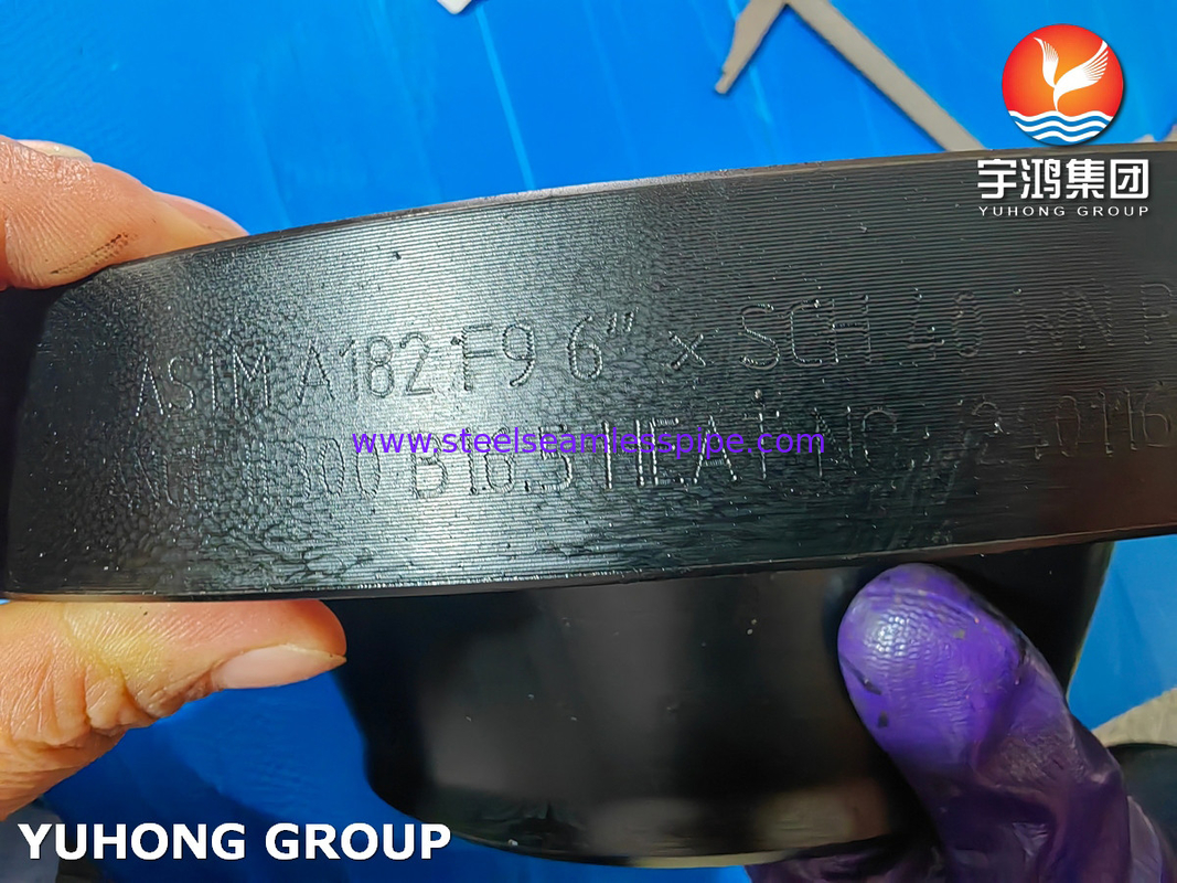 ASTM A182 Gr F9 โลหะเหล็กสแตนเลส แฟลนจ์คอเหล็กสแตนเลส ASME B16.5 แฟลนจ์ WNRF สลับ