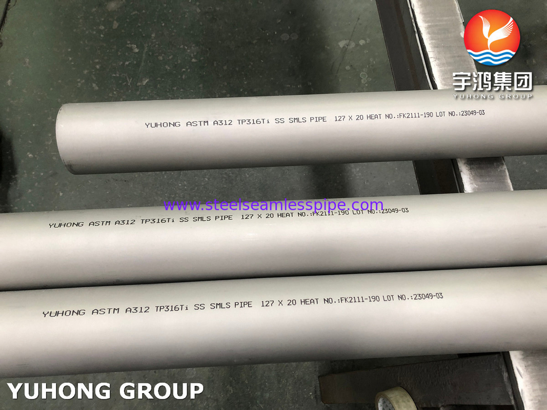 ASTM A312 316Ti หลอดเหล็กดัดผนังหนา