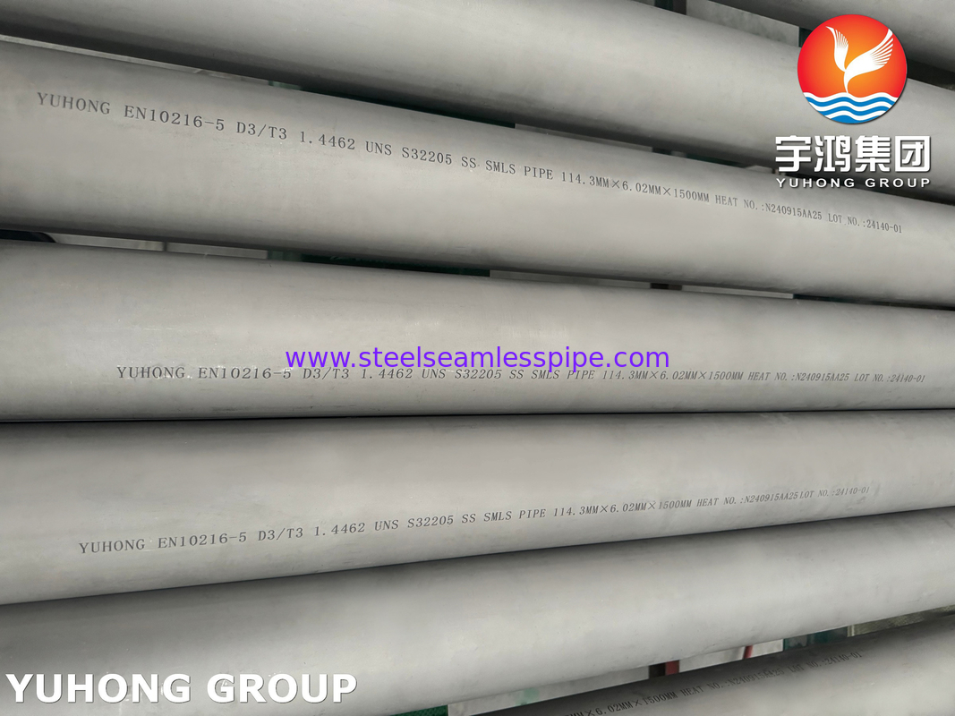 EN 10216-5 1.4462 / UNS S32205 SAF Duplex 2205 ท่อสแตนเลส