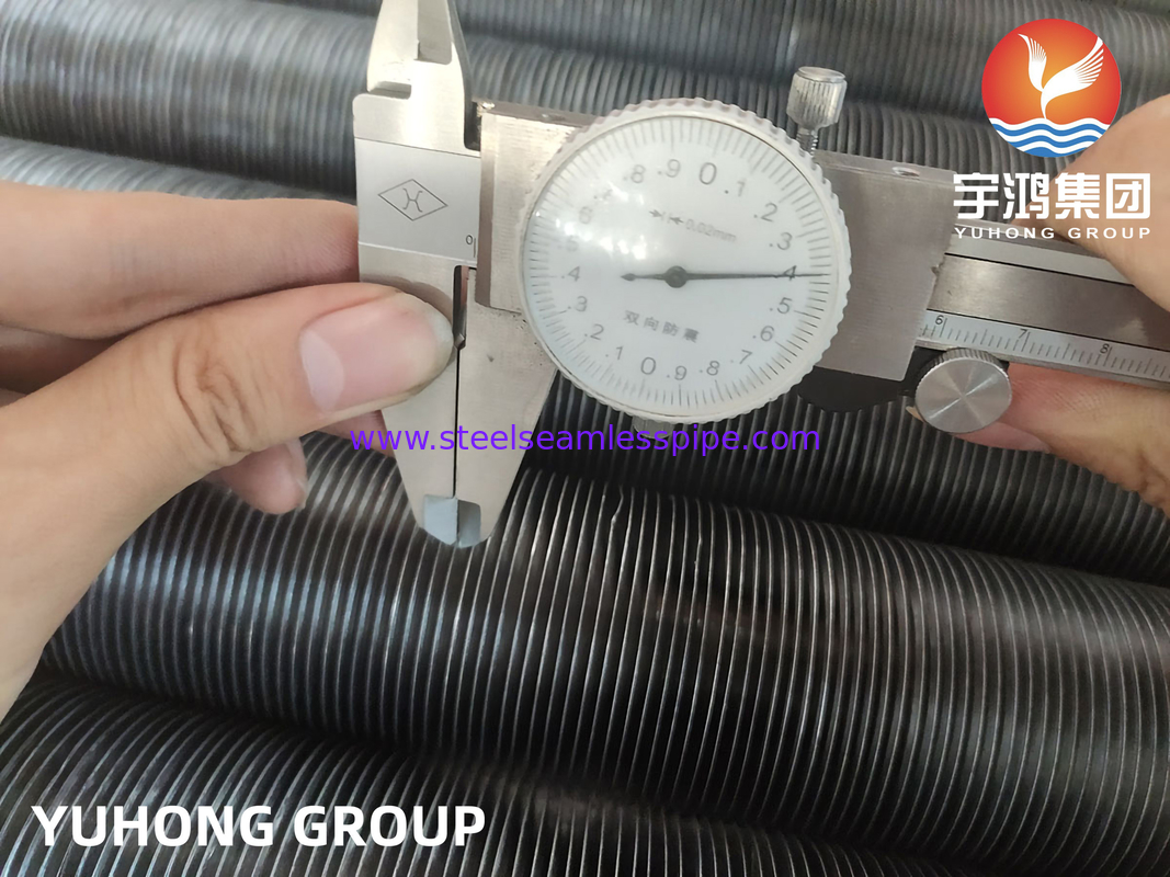 ASME SA179 Fin Tube Type Embedded with A1060 Aluminum Fins Pull Test Pass การทดสอบการดึง