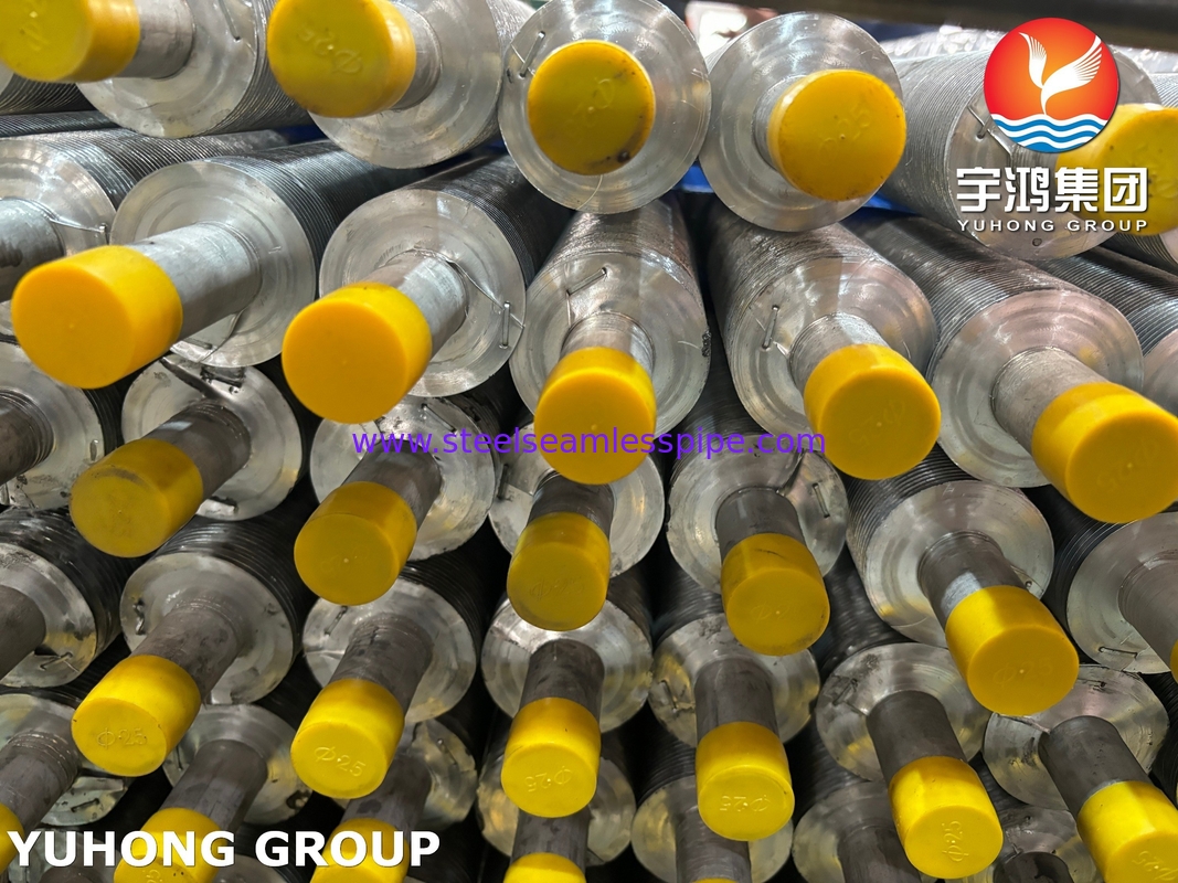 ท่อปีกเหล็กคาร์บอน ASME SA179 กับแผ่นปีกอัลลูมิเนียม 1060 ความสามารถทางอุณหภูมิสูง สําหรับเครื่องเย็นอากาศ