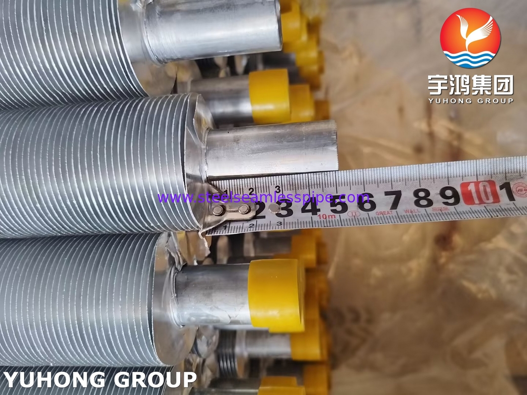 ASME SA249 TP316L หลอดปีกบิดด้วย Al1100 ปีกสตริปสําหรับเครื่องเย็นอากาศ