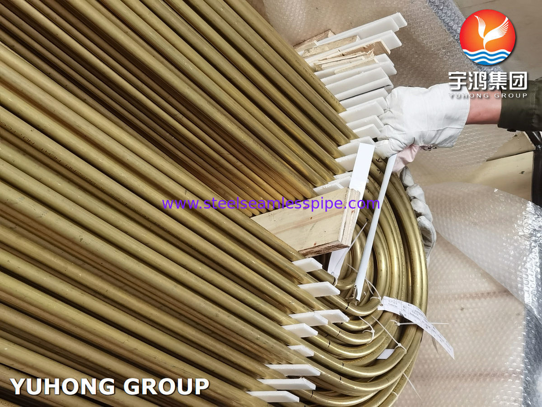 ASTM B395 / ASME SB395 C68700 U Bend Copper Alloy Tube สําหรับเครื่องแลกเปลี่ยนความร้อน