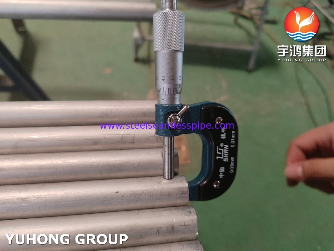 ASME SA789 / ASTM A789 S32750 กลมเหล็กดับเพลส ท่อไร้รอยสําหรับเครื่องแลกเปลี่ยนความร้อน การใช้งานทางเคมี