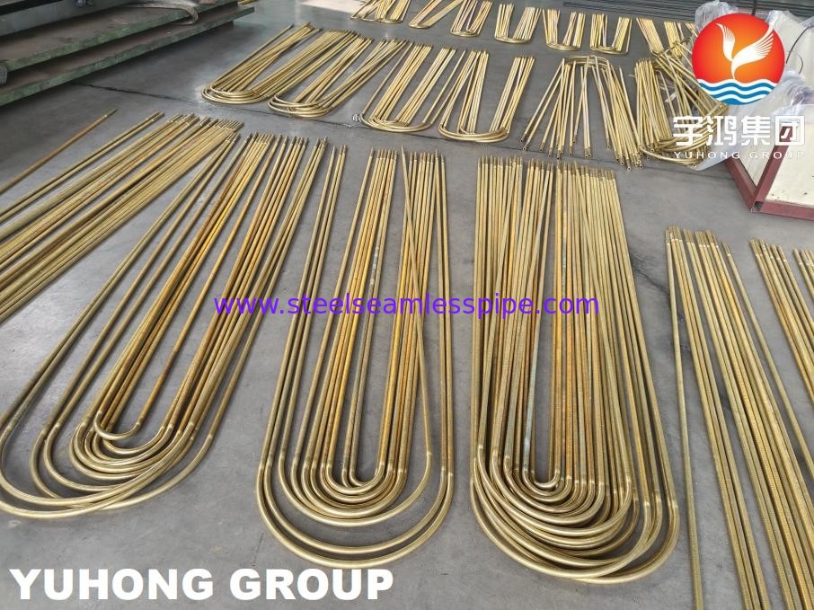 B359 C44300 C44500 สังกะสีทองแดง ท่อปีกต่ํา U Bend สําหรับเครื่องแลกเปลี่ยนความร้อน ASTM B154-16