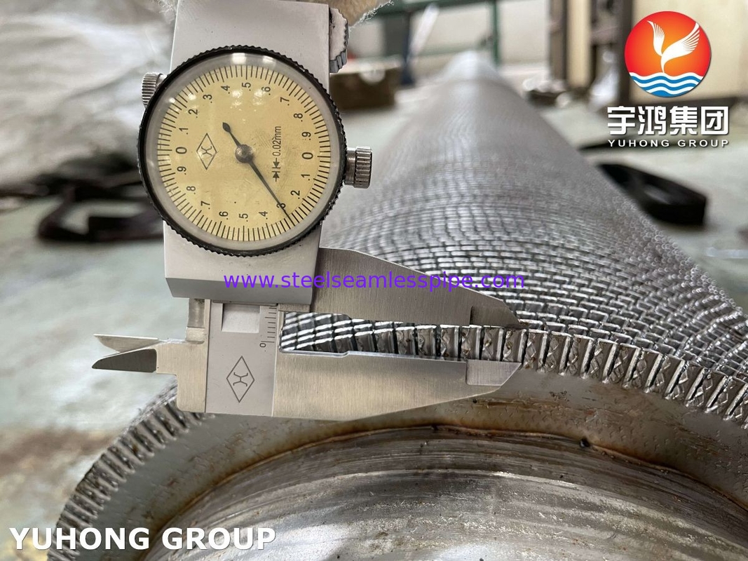 ASME SA312 TP347 สแตนเลส HFW ท่อ serrated ด้วยสแตนเลส Fin สายสําหรับ Economizer