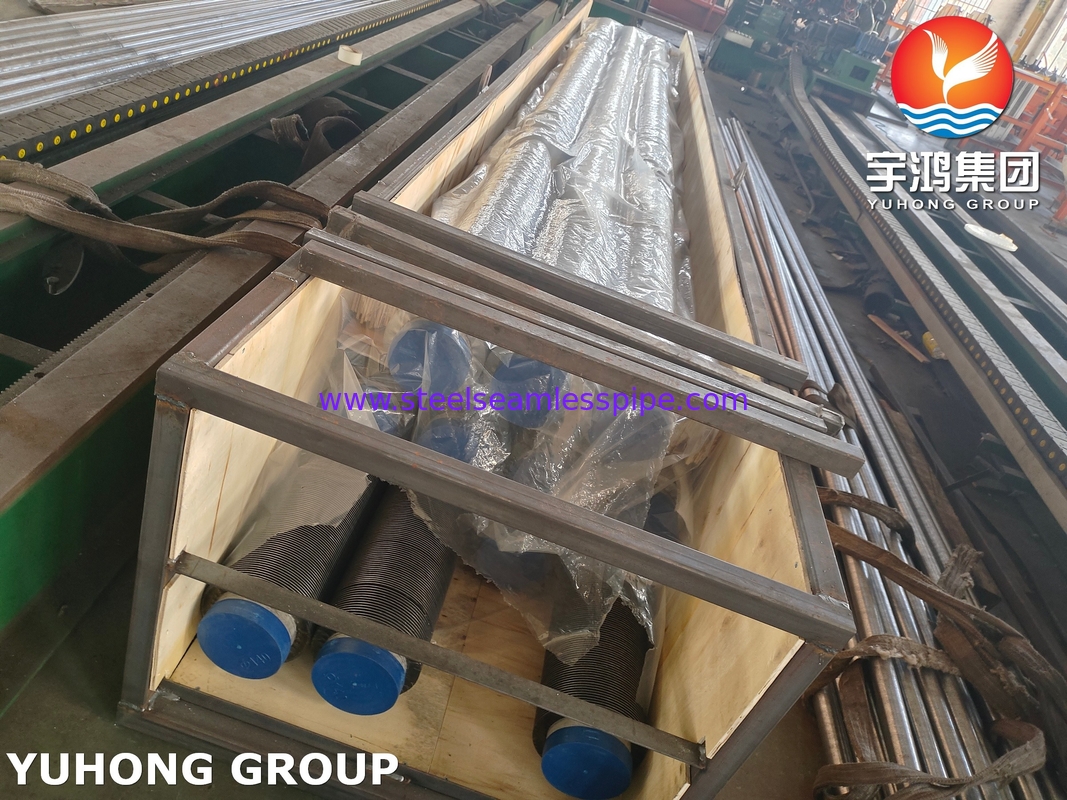 ASME SA312 TP347H ท่อไร้รอยเหล็กไร้ขัด กับ SS Fin Strip สําหรับเครื่องอบอุ่น
