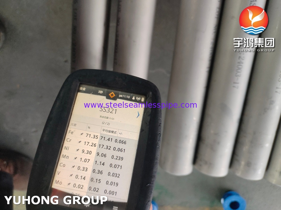 ASTM A312 TP321 ท่อสแตนเลสไร้สาย ผสมและผสมสําหรับอุตสาหกรรมน้ํามันและก๊าซและอุตสาหกรรมเคมี