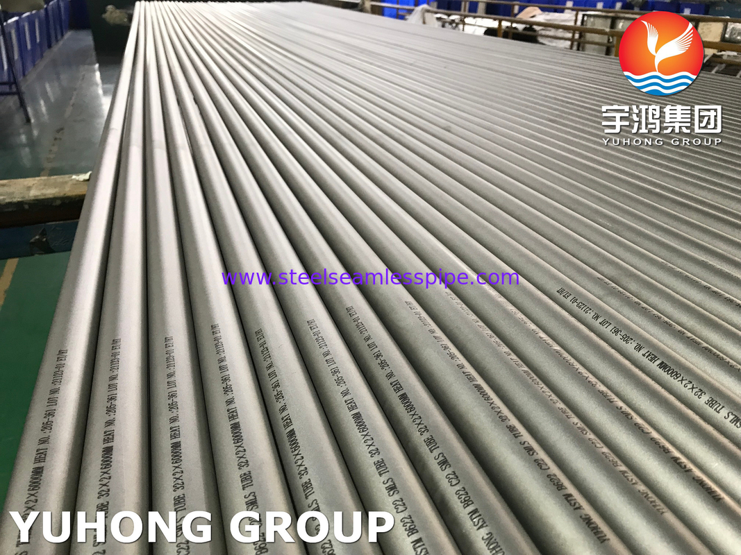 ท่อไร้รอยเหล็กไนเคิล ASTM B622 Hastelloy C22 UNS N06022 สําหรับภาชนะปฏิกิริยา