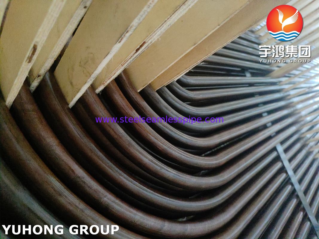 ASME SA179 ASTMA179 U Bend Seamless Cold Drawn Low Carbon Steel Heat Exchanger Condenser Tubes สายพัดลมแบบไม่ยืดหยุ่น