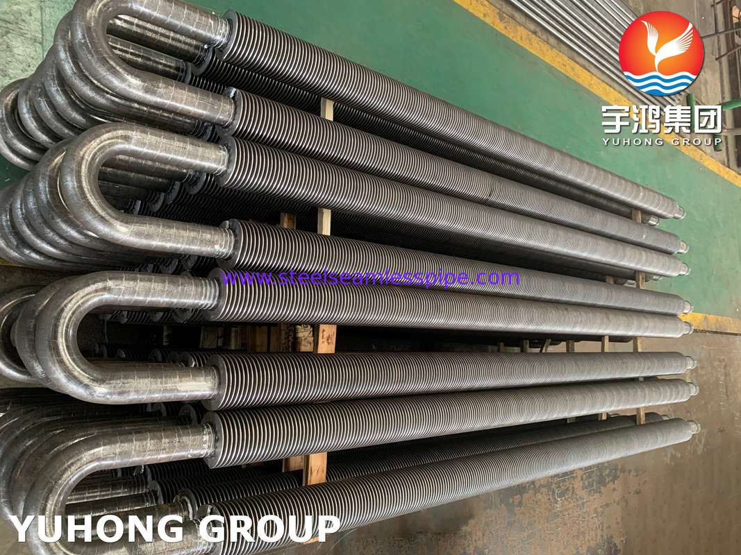 ท่อครีบเชื่อม HFW ชนิด U ASTM A106 GR.B สำหรับหม้อต้มความร้อนเหลือทิ้งและเครื่องทำความร้อนอากาศ