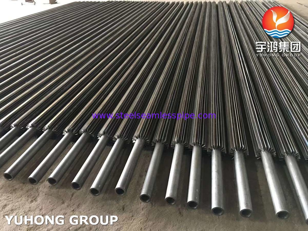 ท่อครีบตามยาว ASTM SA210 Gr A1 พร้อมครีบเหล็กกล้าคาร์บอนสำหรับเครื่องแลกเปลี่ยนความร้อน