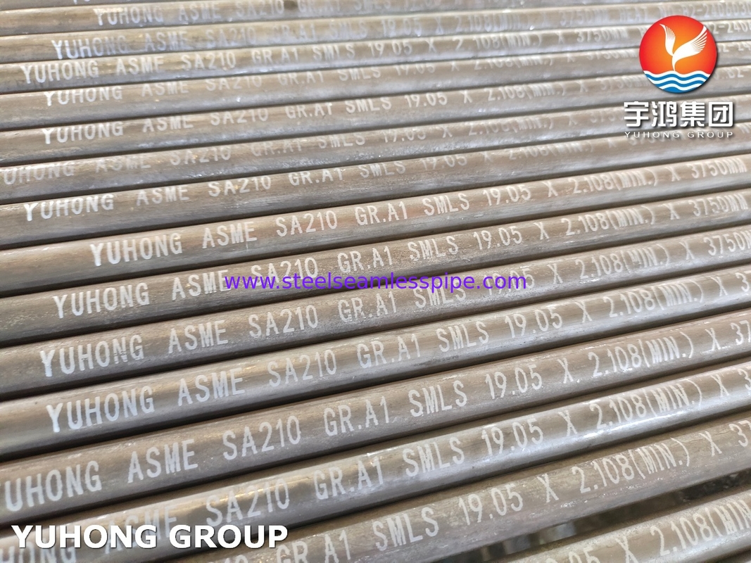 ASTM A210 Gr. A1 ท่อเหล็กก๊าบคาร์บอนกลางแบบไม่มีรอยต่อสําหรับเครื่องปั่น (ผนังขั้นต่ํา)