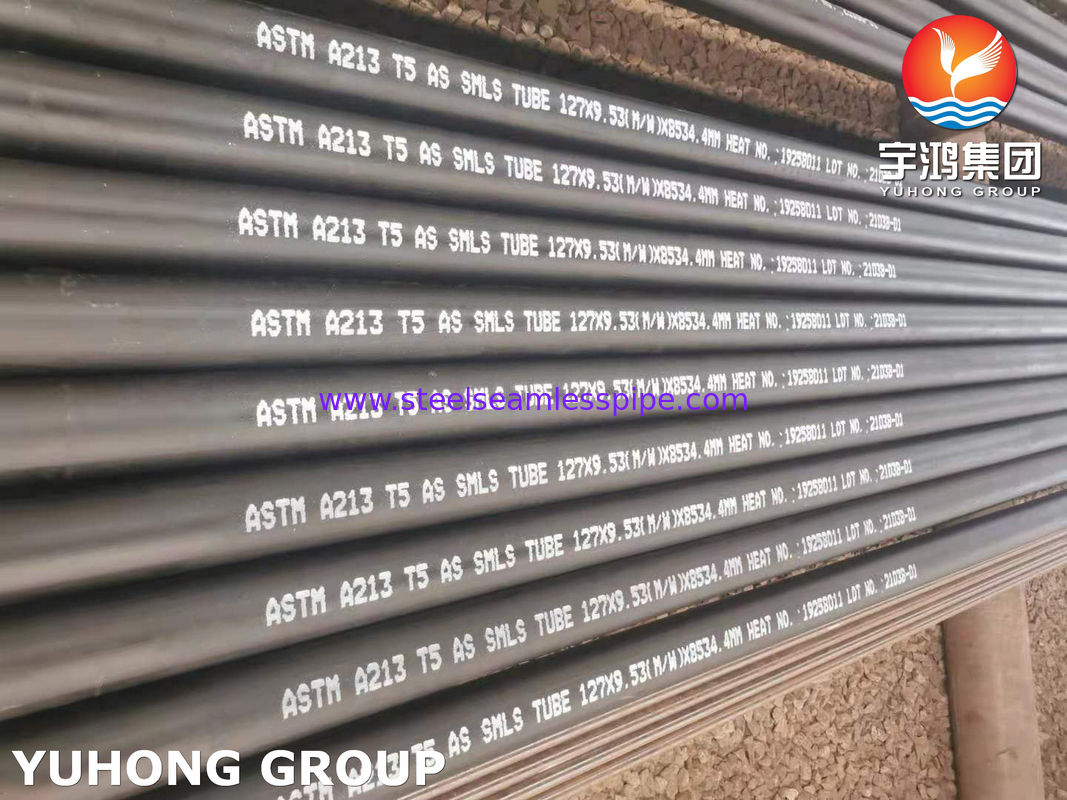 ASTM A213 T5 (UNS K41545) ท่อโลหะผสมเหล็กไร้รอยต่อสำหรับหม้อไอน้ำและ Superheater