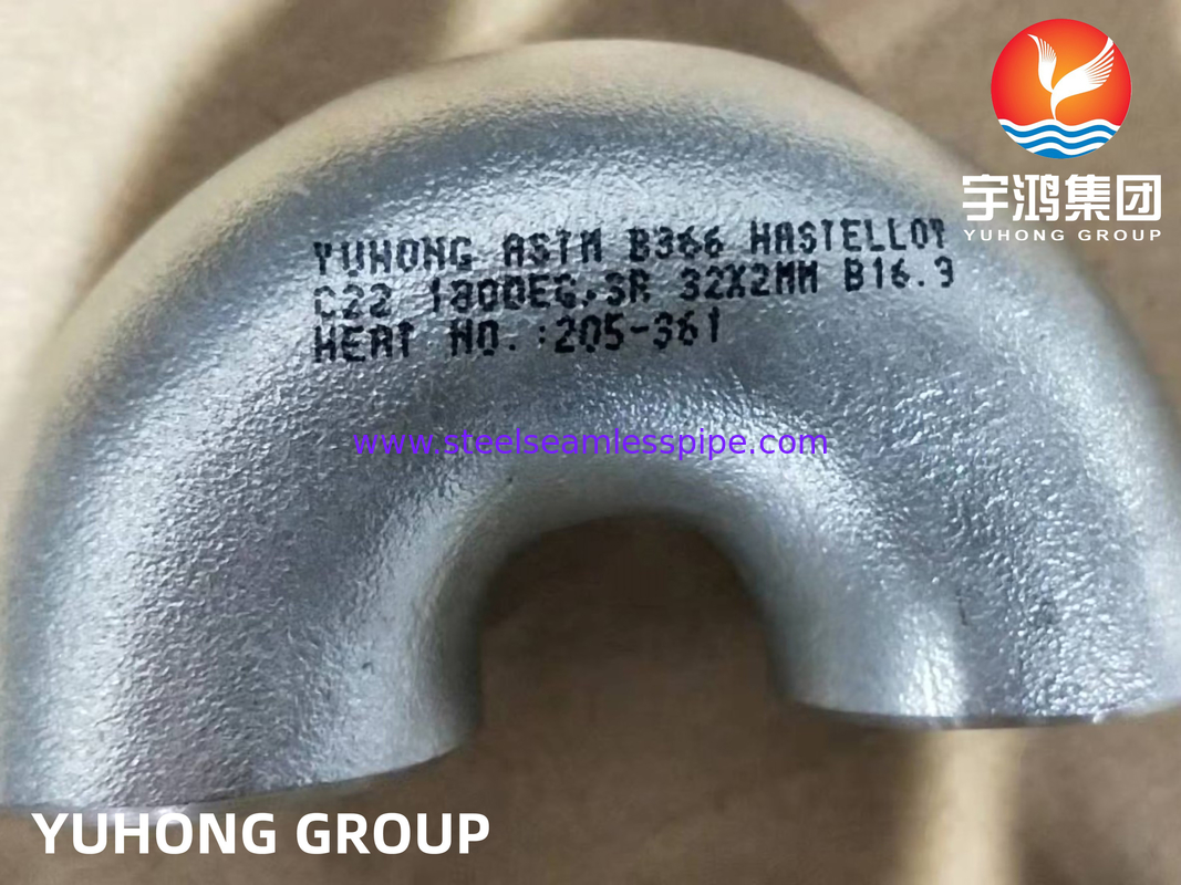 ผู้จัดจำหน่ายข้อศอกท่อ ASTM B366 C22 อุปกรณ์ฟิตติ้งโลหะผสมนิกเกิลทนต่อการกัดกร่อน