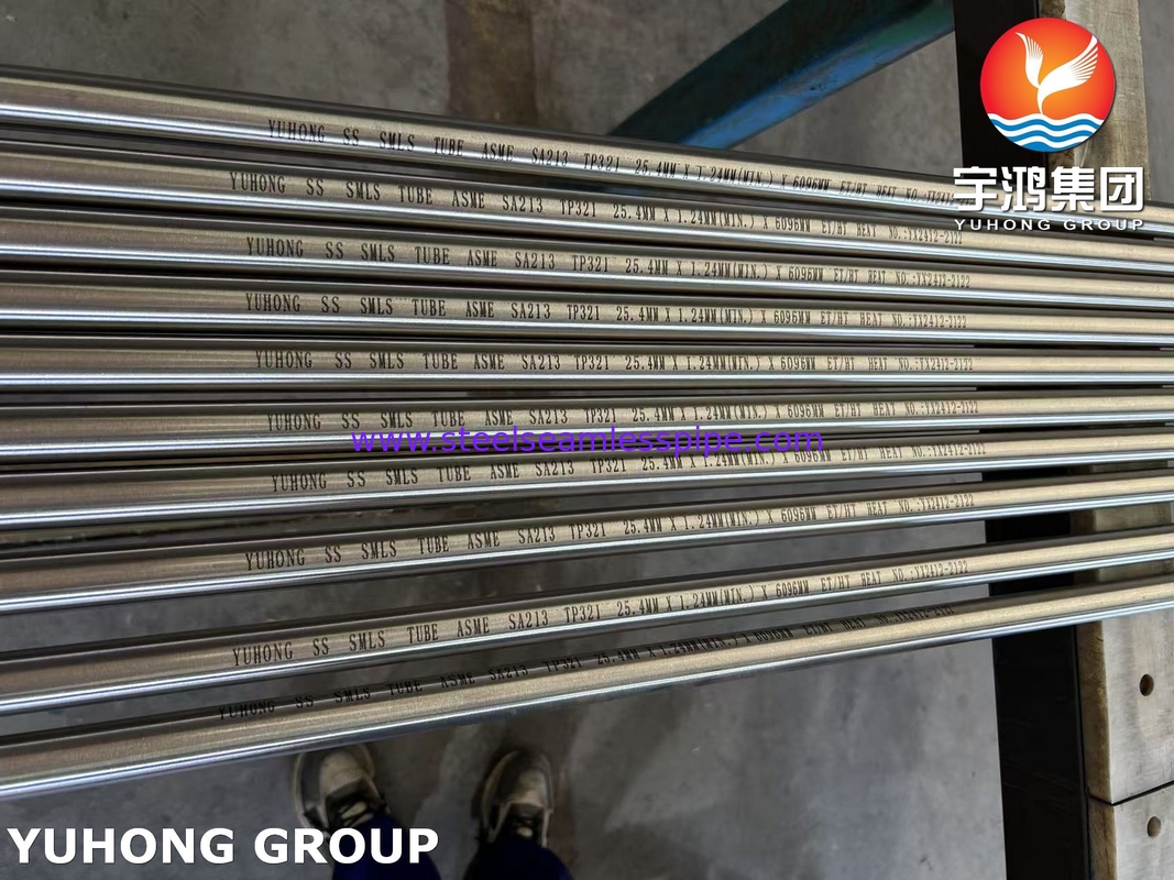 ASME SA213 TP321 ท่อสแตนเลสไร้รอยต่อ U bend สำหรับชุดแลกเปลี่ยนความร้อน