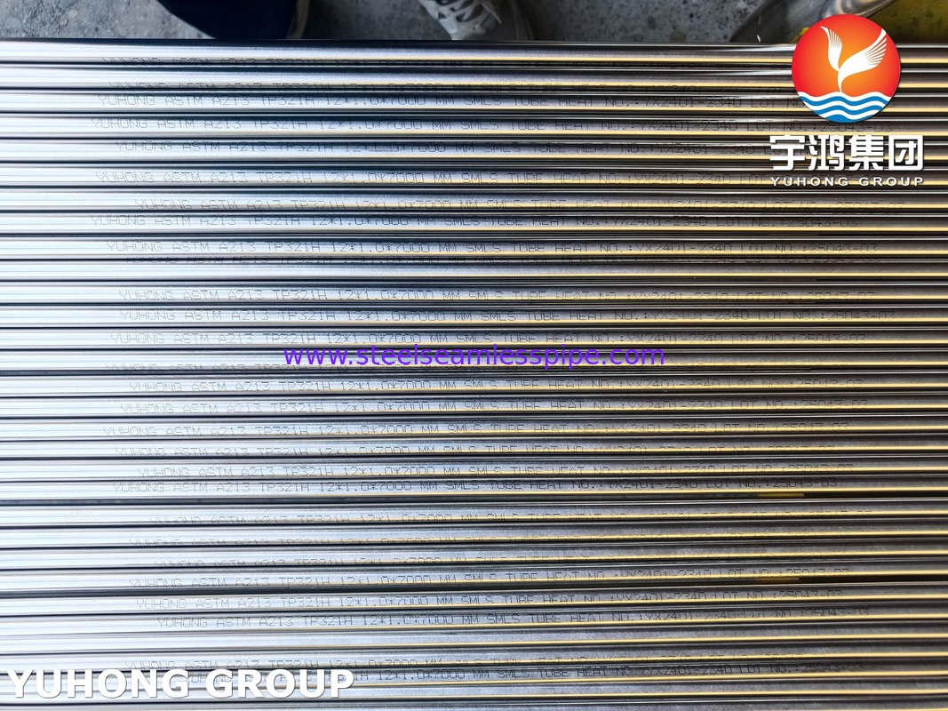 ASTM A213 TP312H หลอดเหล็กไร้ขัด สายใสผิวผสมสําหรับเครื่องแลกเปลี่ยนความร้อน
