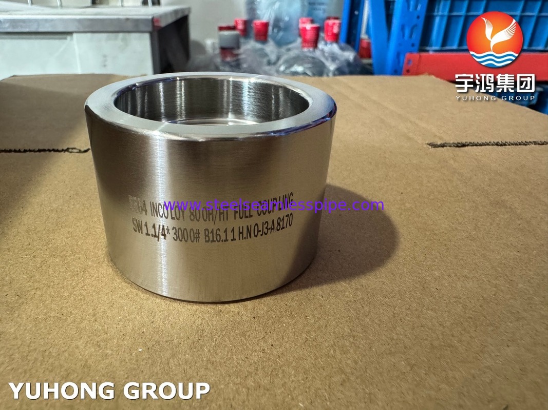 ASTM B564 UNS N08811 ข้อต่อแบบเชื่อมซ็อกเก็ตโลหะผสมนิกเกิลสำหรับโรงงานปิโตรเคมีและโรงไฟฟ้า
