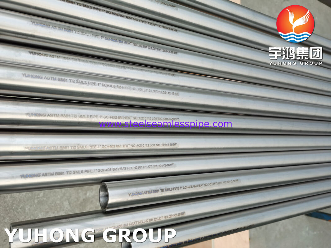 ท่อไร้ตะเข็บไทเทเนียม ASTM B861 Gr.2 UNS R50400 ทนต่อการกัดกร่อนสำหรับการใช้งานในอุตสาหกรรม